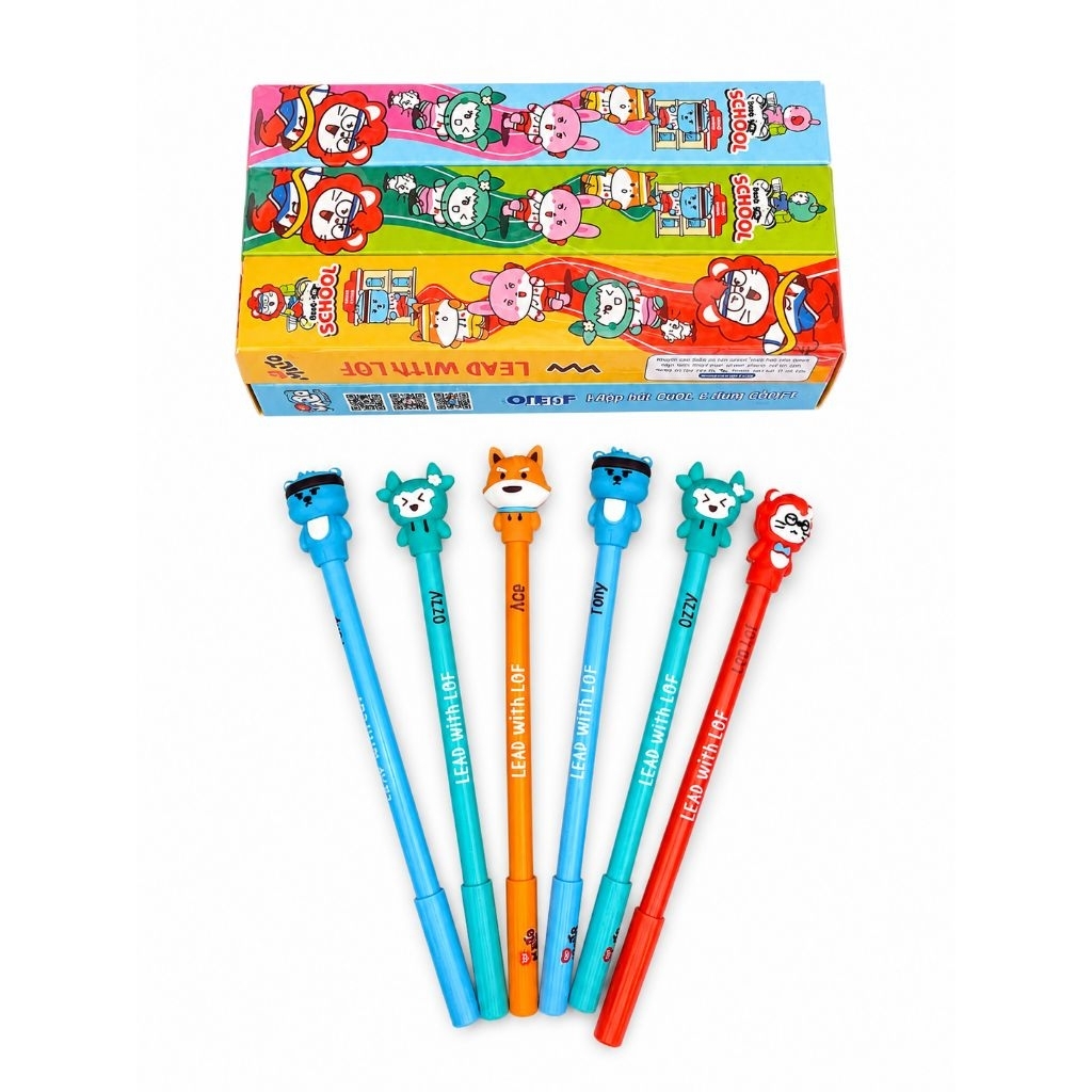 Bộ 6 Bút Chibi Lof Malto, Mực Xanh
