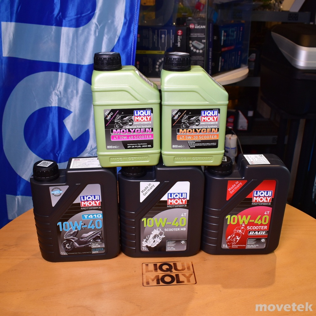 [TỔNG HỢP] Nhớt xe tay ga cao cấp 5W30 10W40 Liqui Moly Scooter MB, Scooter Molygen, Scooter Race