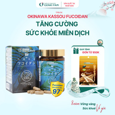TPBVSK Fucoidan Okinawa Genki Fami Nhật Bản, Hỗ Trợ Phòng Ngừa Ung Bướu, Tăng Cường Đề Kháng, Miễn Dịch Hộp 150 Viên