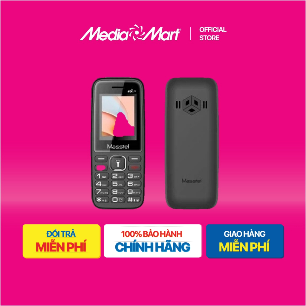 [ Mediamart Mall ] Masstel IZI 15 4G Đen (Black) BH chính hãng,Ship 0đ