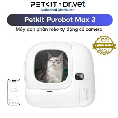[NEW 2026] Nhà Vệ Sinh Cho Mèo, Máy Vệ Sinh Cho Mèo Tự Động PETKIT PUROBOT MAX 3 Khử Mùi