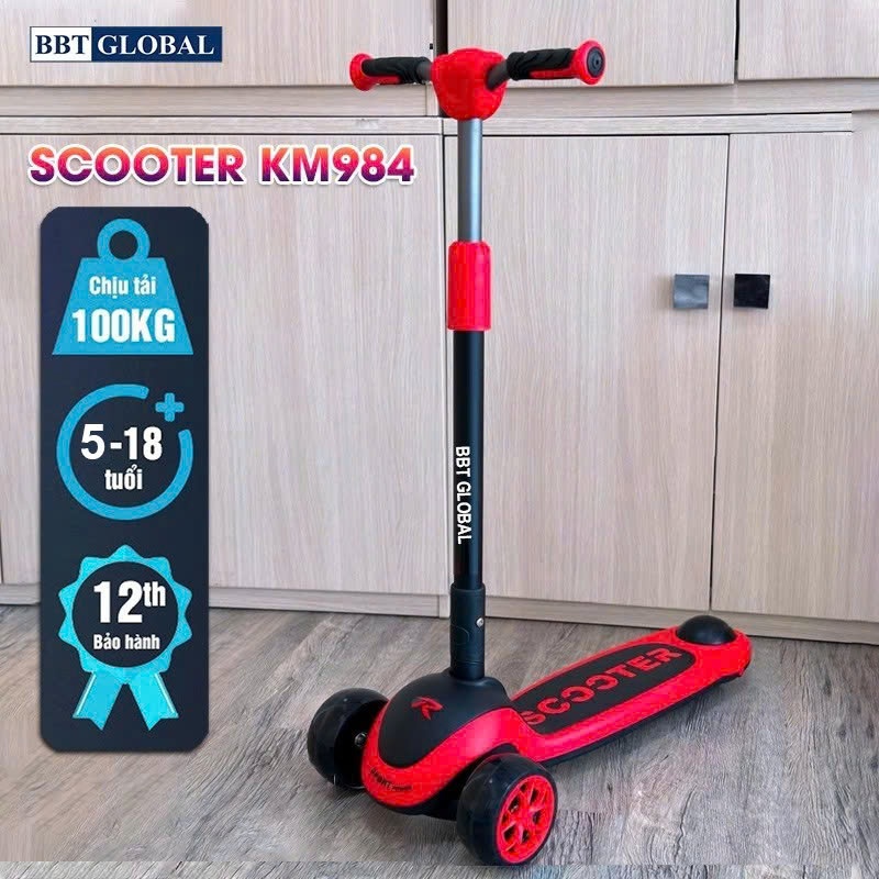 Xe trượt scooter cho bé BBT Global bánh sáng KM986/989