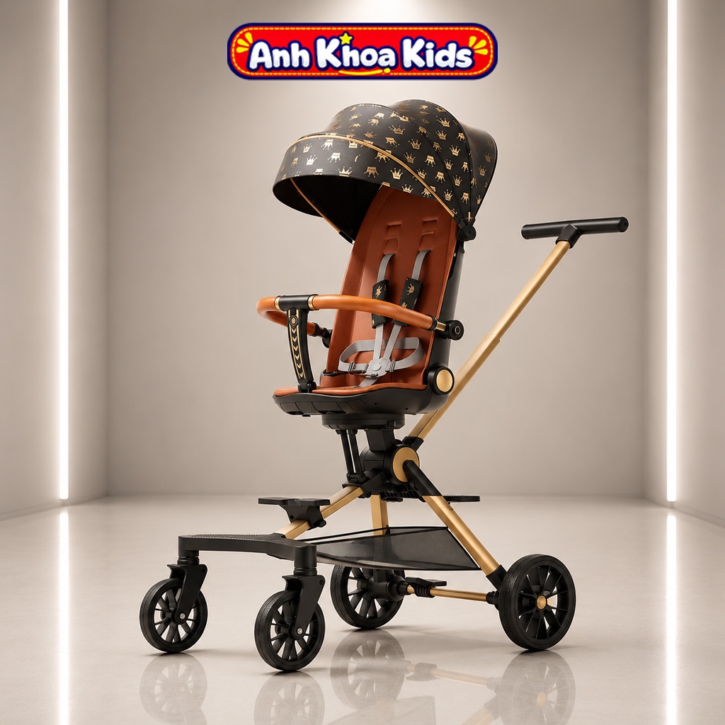 Xe đẩy cho bé sơ sinh G500-1 đủ màu có kèm bàn ăn dặm mẫu mới nhất 2024 (full hộp đã lăp sẵn)