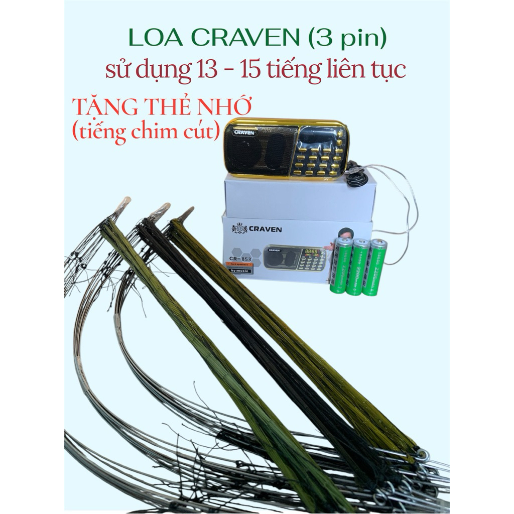 Loa craven 3 pin trâu + cung cút