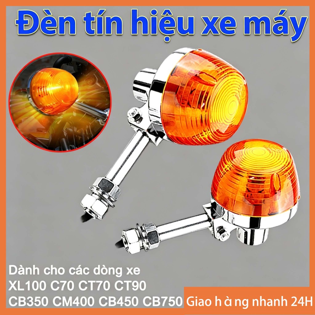 【hàng có sẵn】Set 2 Đèn Xi Nhan Thay Thế Dành Cho Xe Mô Tô honda C70 CT70 CT90 XL100 CB350 CM400 CB45