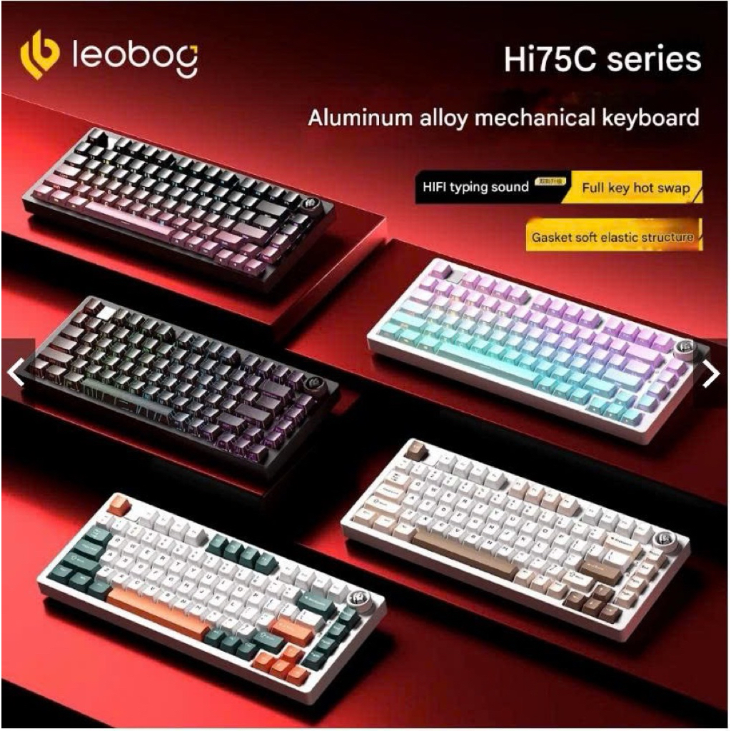 Leobog Hi75c Pro 3 mode kết nối - Nhôm CNC - Hotswap 5 pin - LED RGB