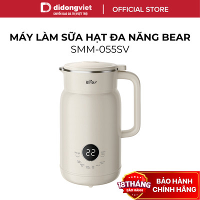 Máy Làm Sữa Hạt 0.6L Bear DJJ-H05C1 (SMM-055SV) - Xay Nấu Tự Động, Không Cần Lọc - Hàng Chính Hãng