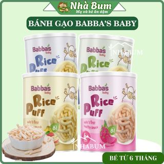 [Date 2027] Bánh Gạo Babba's Baby cho bé từ 6 tháng (HŨ TRÒN) bổ sung vitamin B1