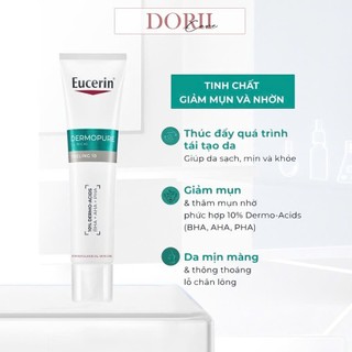 Gel Giảm Mụn Eucerin Dermopure Clinical Peeling 10 Dành Cho Mụn Viêm & Không Viêm 40ml tặng khăn ướt