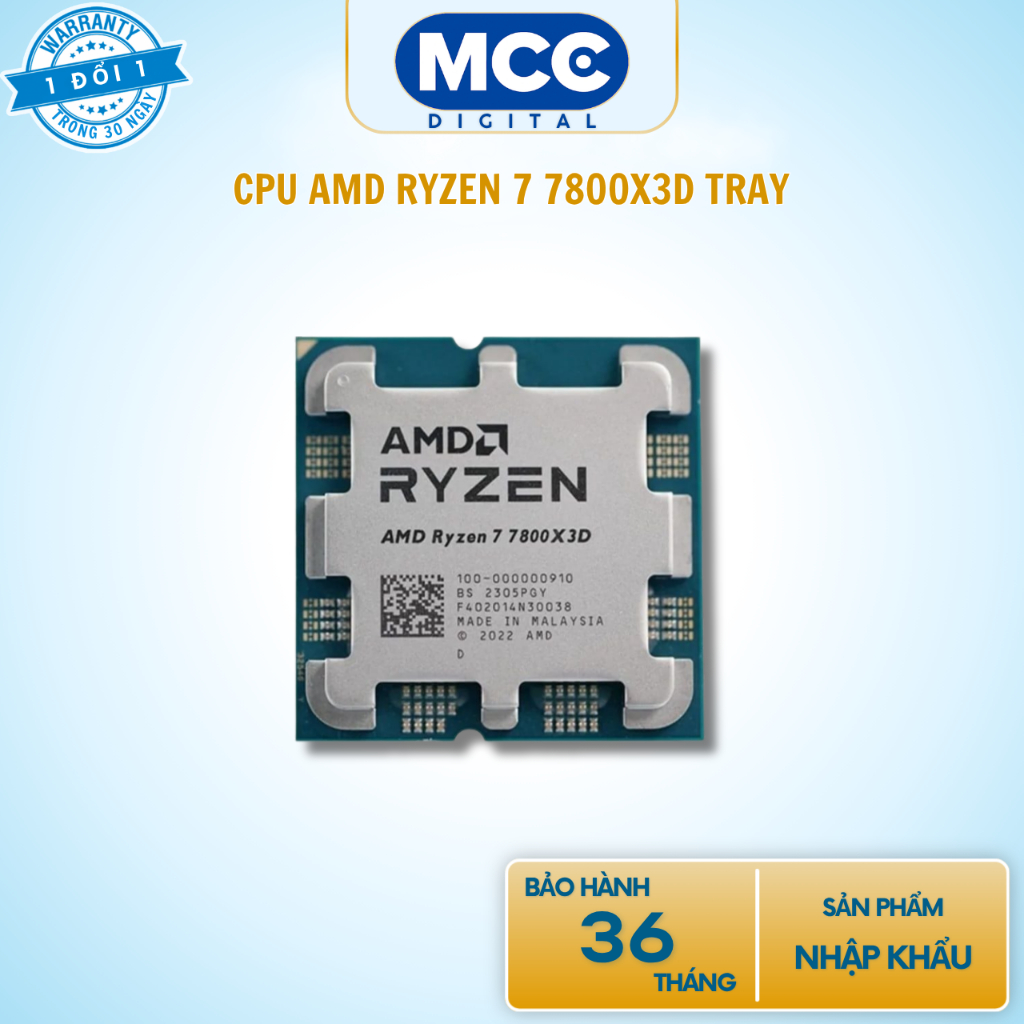 [ Full VAT ] CPU AMD Ryzen 7 7800X3D Tray New