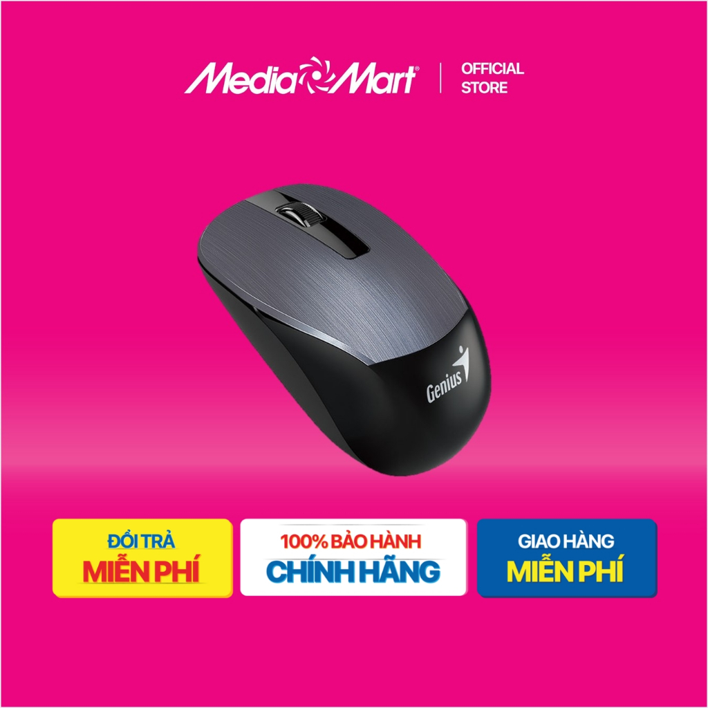 [ Mediamart Mall ] Chuột không dây Genius NX-7015 Xám BH chính hãng,Ship 0đ