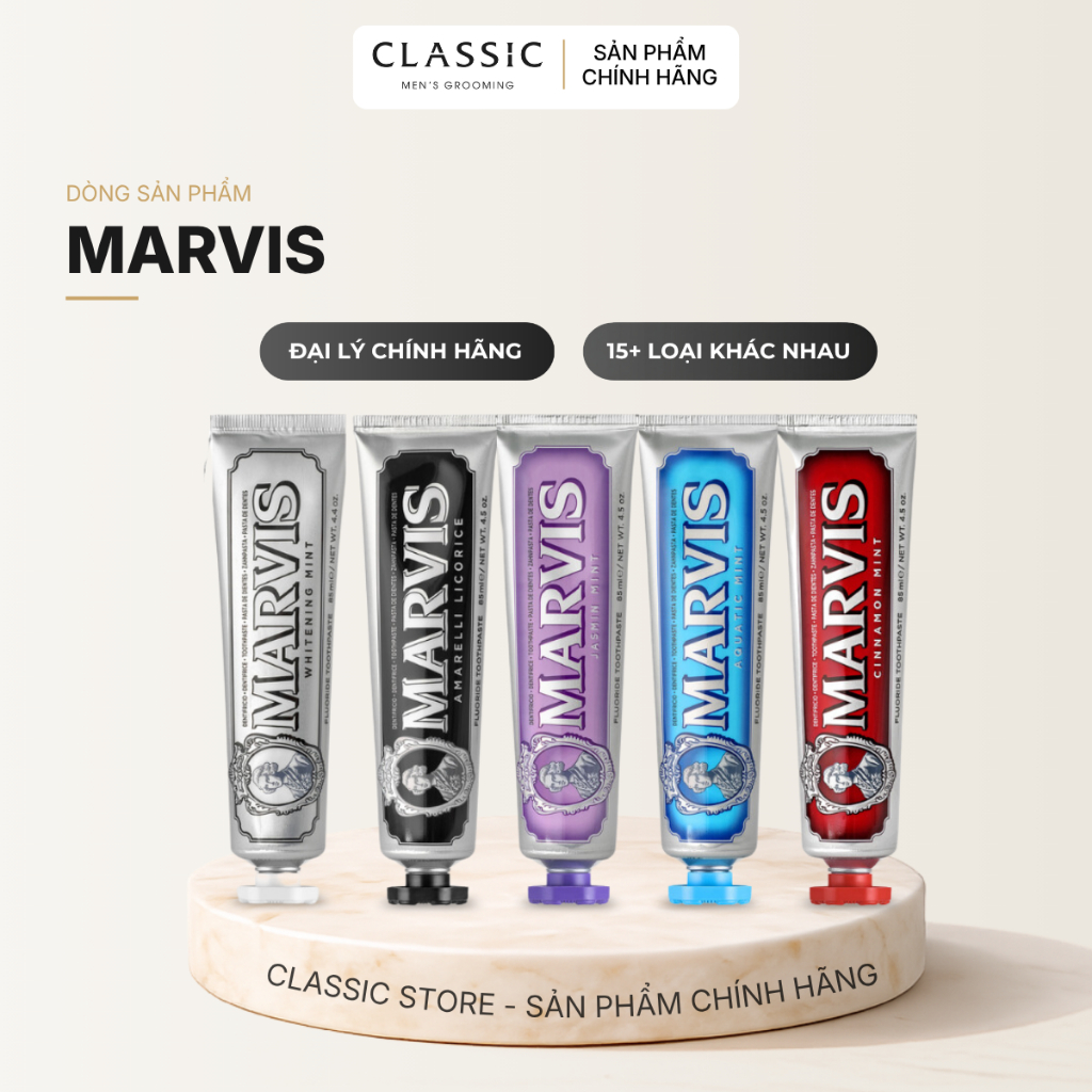 Kem đánh răng Marvis Toothpaste - Đầy đủ mùi hương