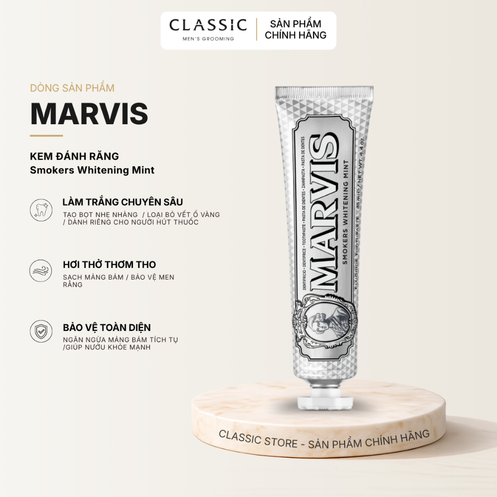 Kem Đánh Răng Marvis Smokers Whitening Mint