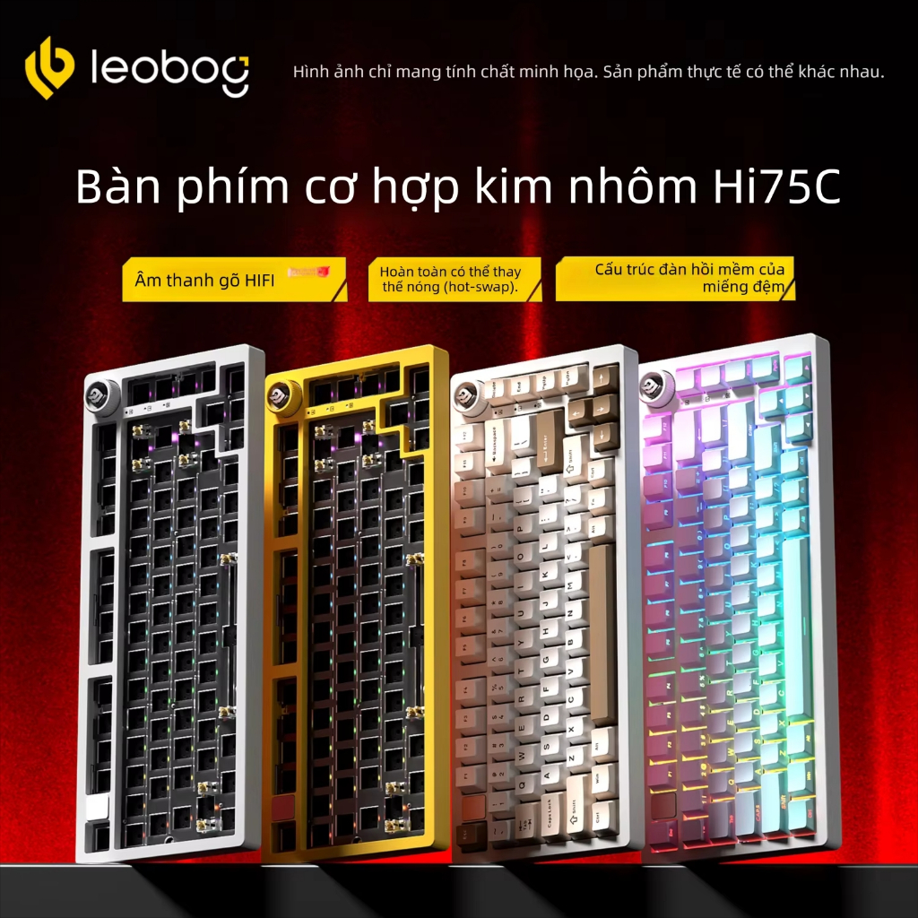 {HỎA TỐC} Bàn Phím Cơ LEOBOG Hi75C Pro - Khung Nhôm, 3 Mode Kết Nối, Mạch Xuôi, Có Núm Xoay | BigBuy360 - bigbuy360.vn