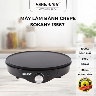Máy làm bánh crepe Sokany 13567 1000w máy tráng bánh máy làm bánh đa năng đường kính 30cm