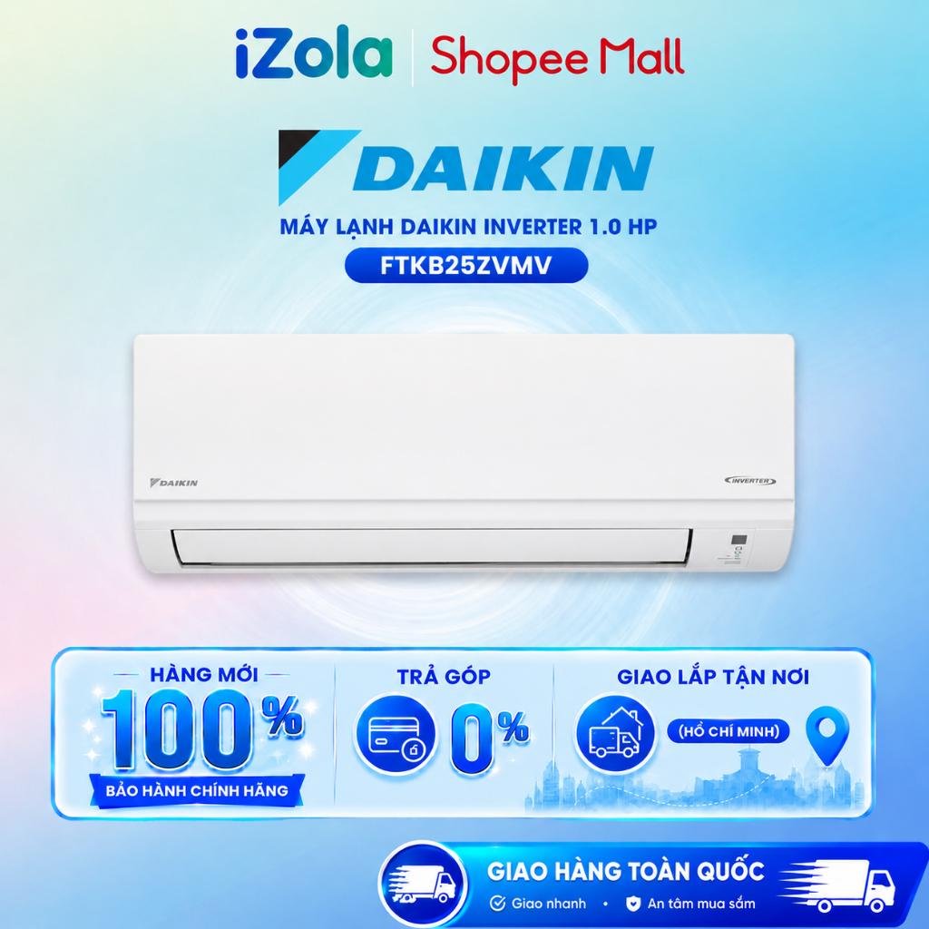 FTKB25ZVMV - Máy Lạnh Daikin Inverter 1 chiều FTKB25ZVMV 1HP 9000BTU - Hàng chính hãng