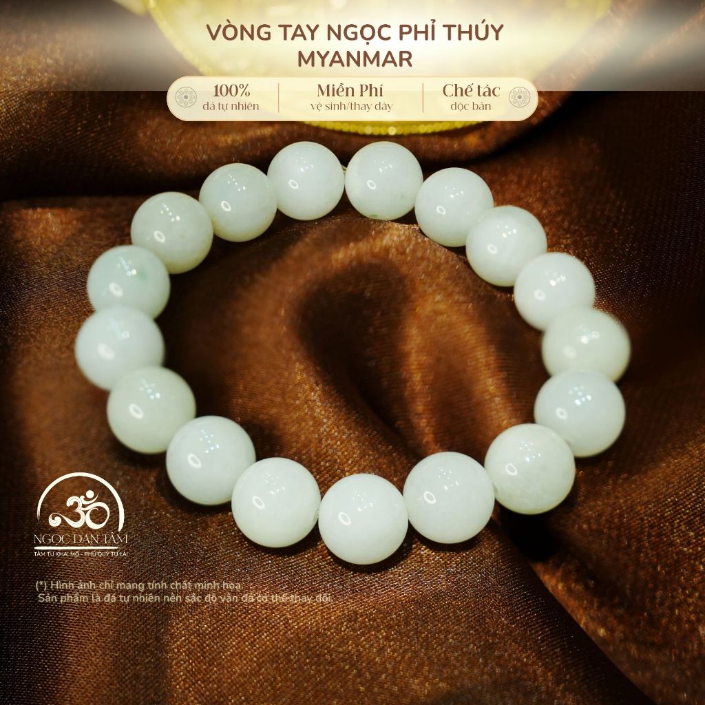 Ngọc Đan Tâm - Vòng tay Ngọc Phỉ Thúy Myanmar 10.54mm - 10.86mm (LIULAB 583789)