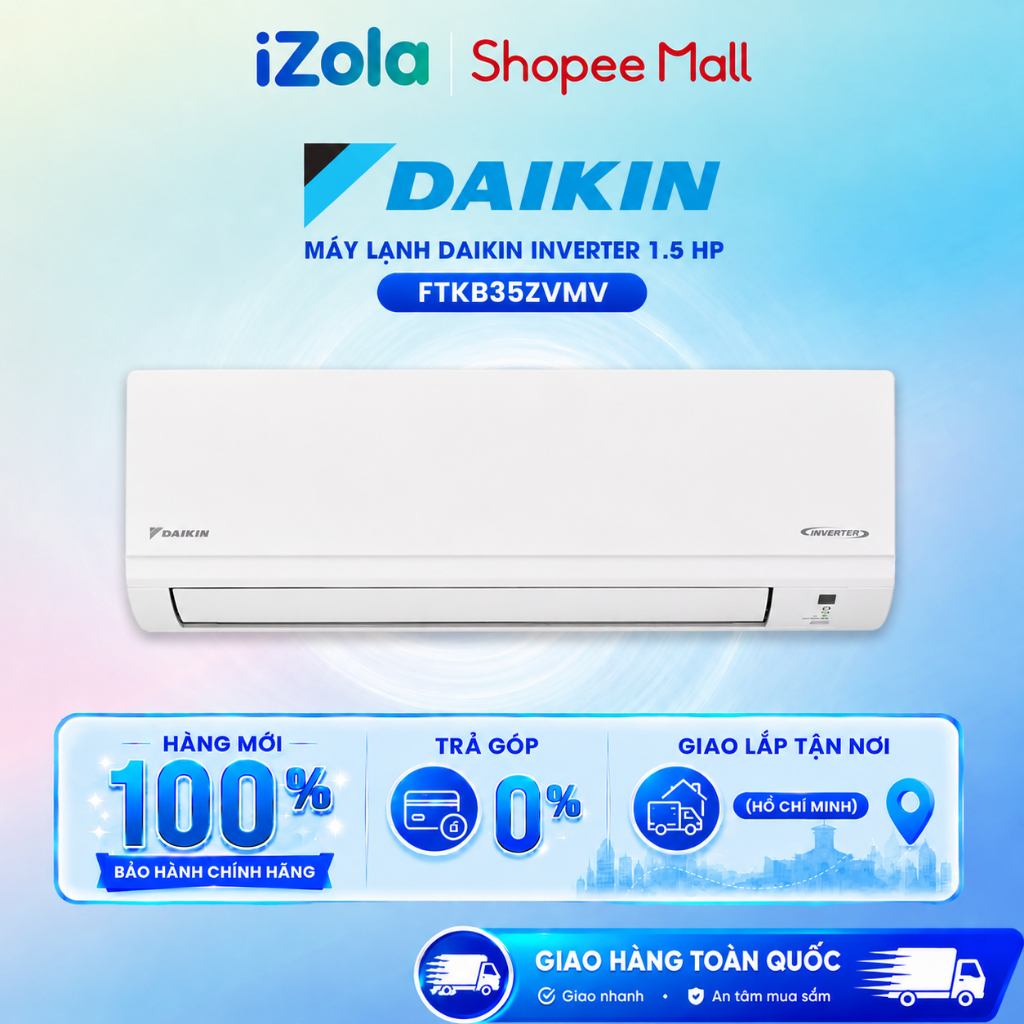 FTKB35ZVMV - Máy lạnh Daikin Inverter 1.5 HP FTKB35ZVMV - Hàng chính hãng