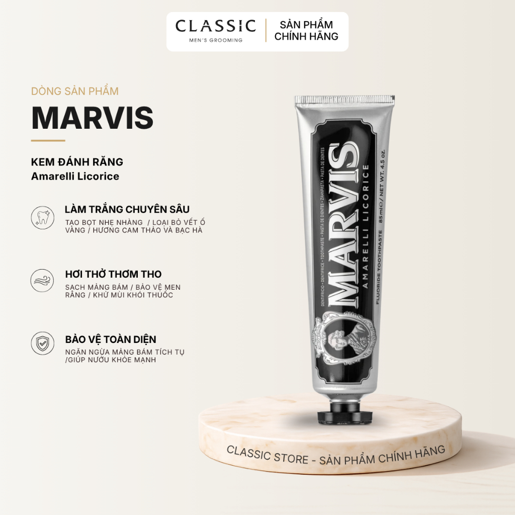 Kem Đánh Răng Marvis Amarelli Licorice Mint