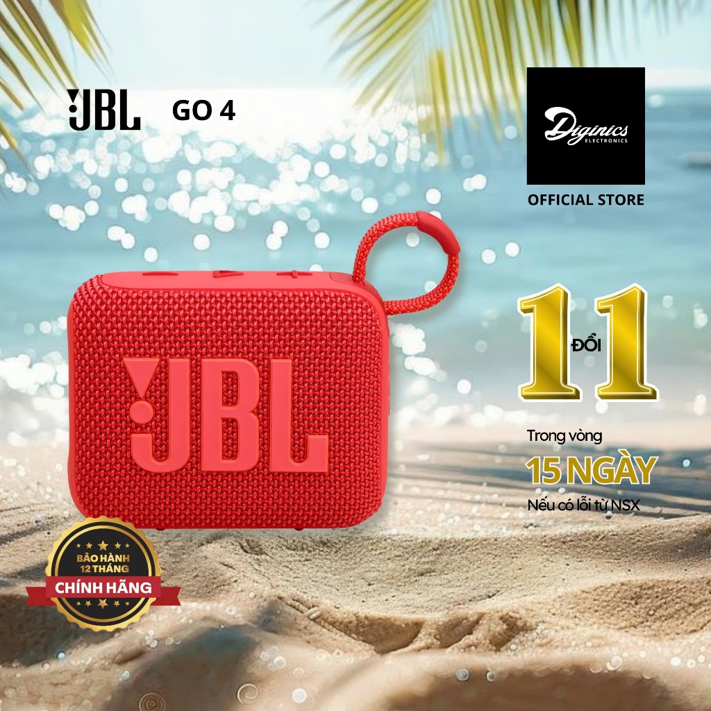 Loa Bluetooth JBL GO 4 - Chính Hãng PGI, Bảo Hành 12 Tháng, 4.2W, Bluetooth 5.4