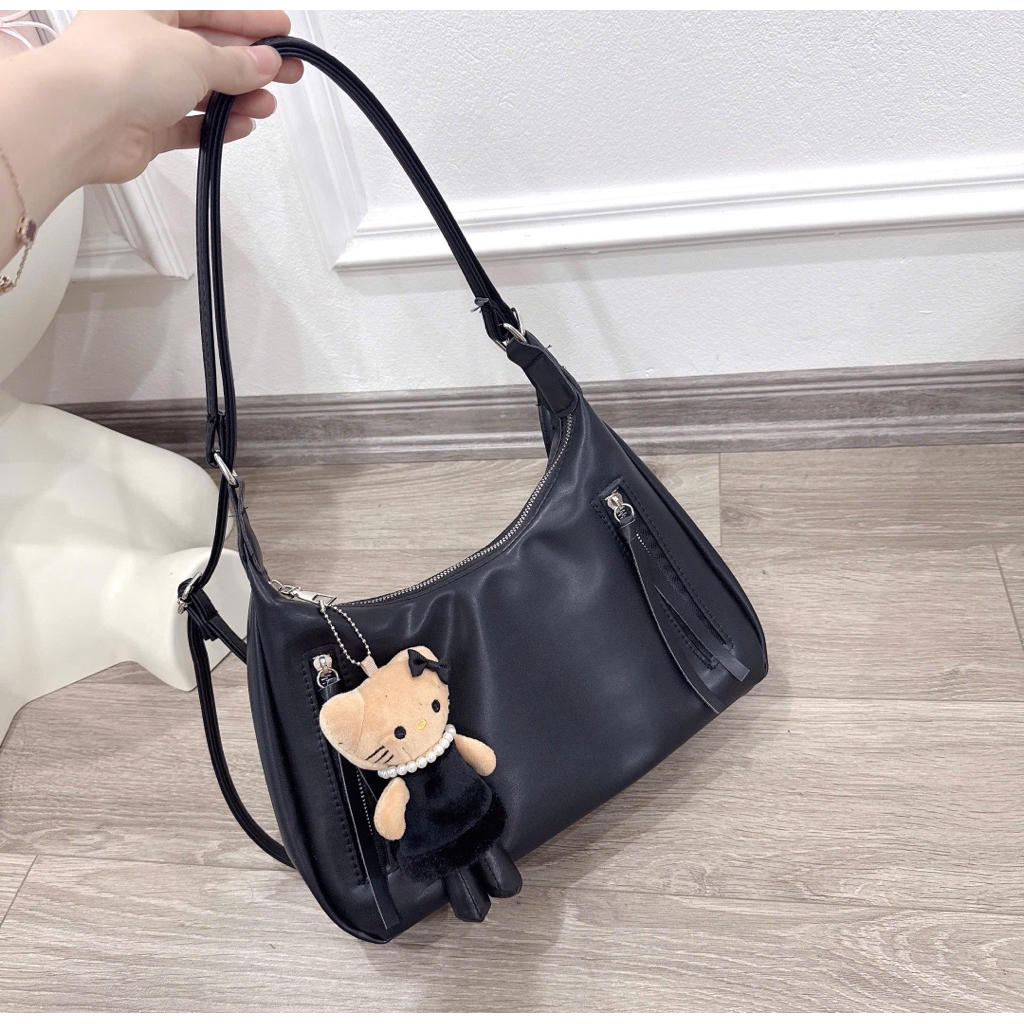 [LM2586] Túi Công Sở 2 Khoá Mặt Trước Có Khoá Kéo Miệng Chống Rơi Đồ Có Thể Đeo Chéo, Đeo Vai, Đeo S