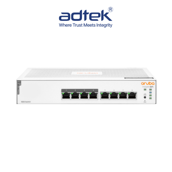 Aruba JL811A Switch PoE 8 Cổng Gigabit 1830 Series Chính Hãng BH 12 Tháng