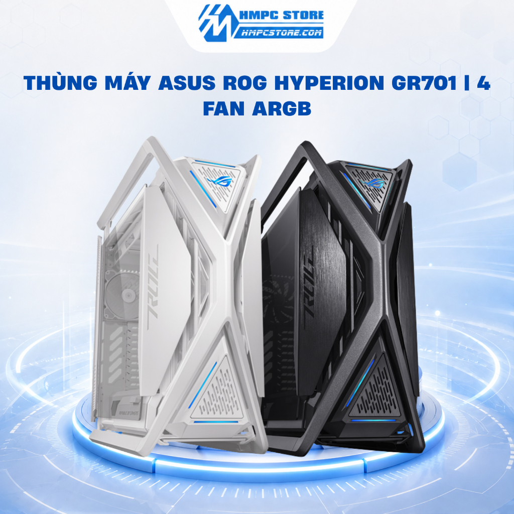 Case - Thùng máy Asus ROG Hyperion GR701 | 4 Fan ARGB, bảo hành 12 tháng