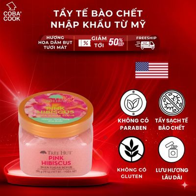 Tẩy Tế Bào Chết Toàn Thân Tree Hut Hương Hoa Dâm Bụt 255g Dưỡng Da Trắng Sáng Hàng Mỹ