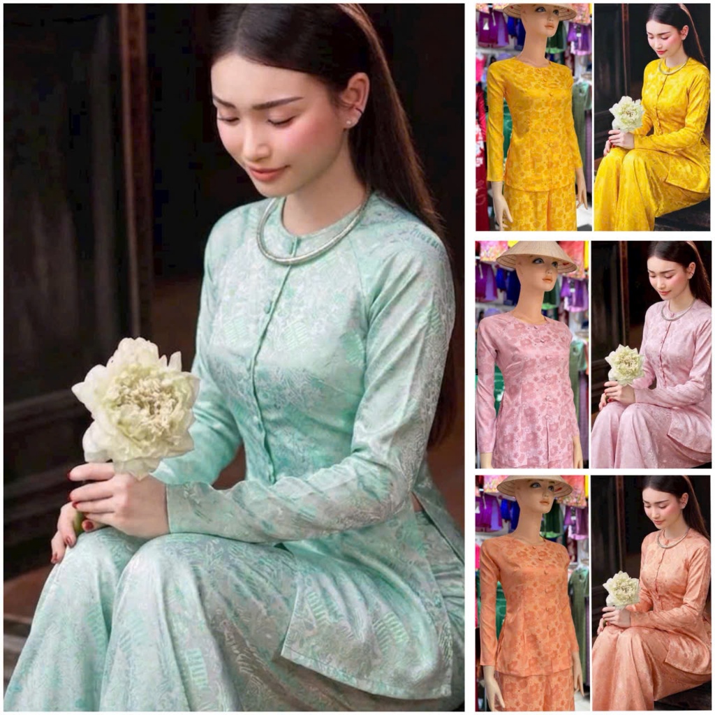BỘ BÀ BA BÔNG LỤA MANGO # THỜI TRANG NỮ # BỘ QUẦN ÁO TRUYỀN THỐNG