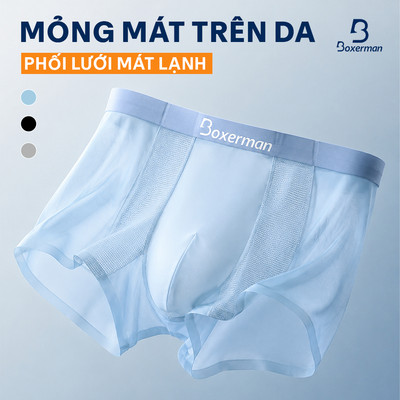 Quần boxer nam thun lạnh cao cấp PROMESH/green co giãn thoải mái thoáng mát khử mùi kháng khuẩn BOXERMAN