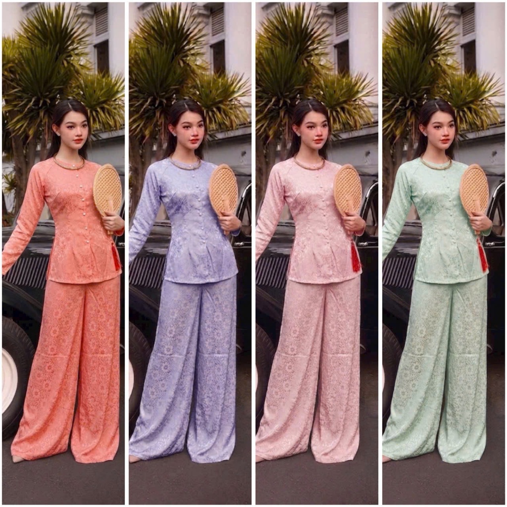 BỘ BÀ BA BÔNG LỤA MANGO # THỜI TRANG NỮ # BỘ QUẦN ÁO TRUYỀN THỐNG