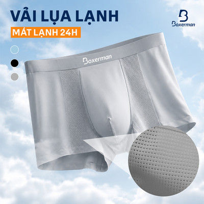 Pack 6 Quần sịp boxer nam PROMESH co giãn thoáng khí khử mùi kháng khuẩn cao cấp BOXERMAN