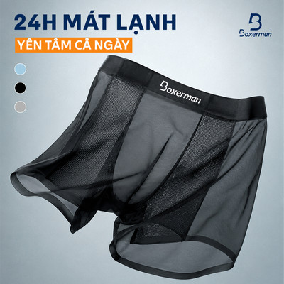 Quần boxer nam PROMESH/Black cao cấp BOXERMAN