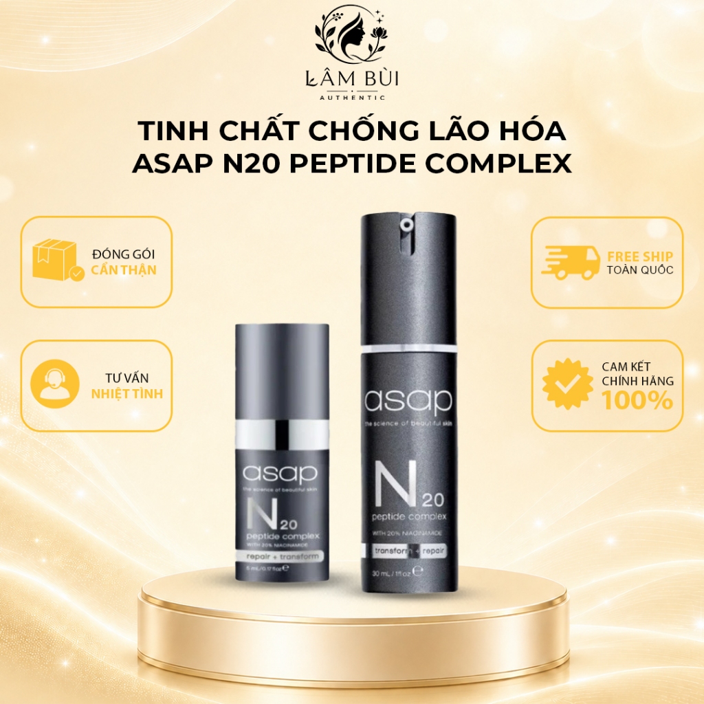 [Đại lý chính hãng] Tinh chất chống lão hóa ASAP N20 Peptide Complex