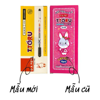 (Combo 5 cây) Bút Gel D-A Ttoru ngòi 0.4mm Bút Thỏ mực Tím/ Xanh/ Đỏ/ Đen