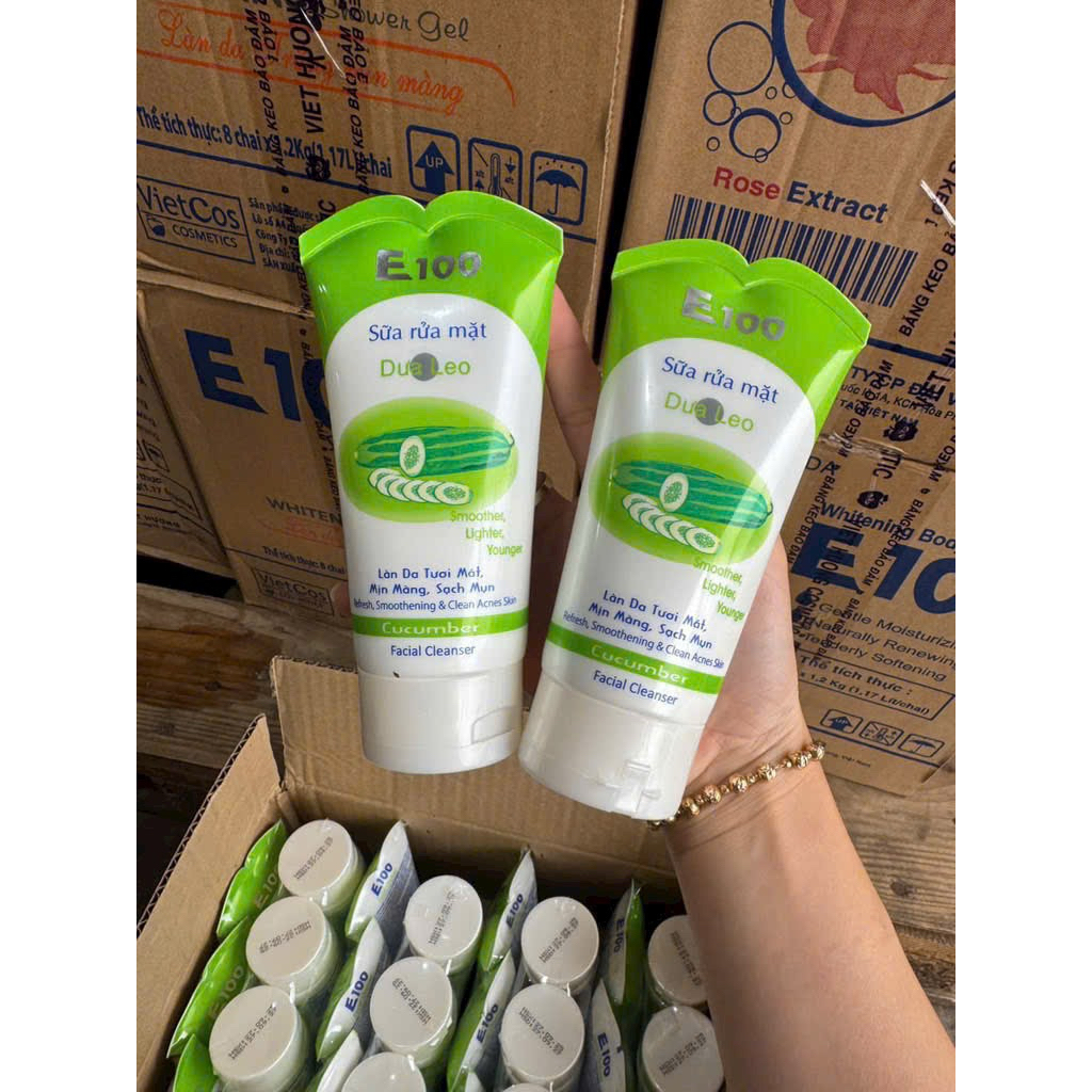Sữa rửa mặt E100 dưa leo tuýp 100g chính hãng