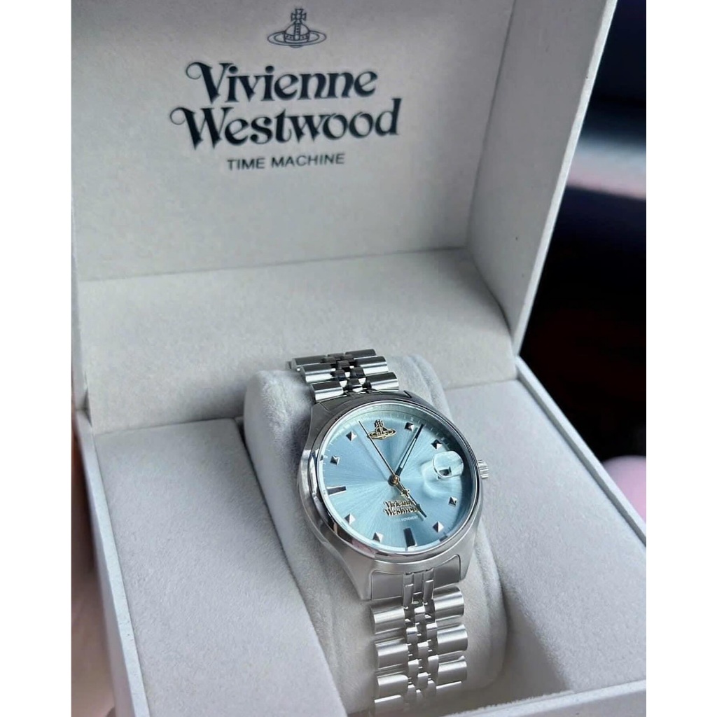 Đồng Hồ Nữ VV311 Vivienne Westwood Màu Ice Blue Dây Thép Size 29mm (1993watch)