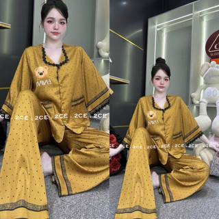 (M227) ĐỒ BỘ 2CE (43-63ky) Ren tiểu thư lụa latin