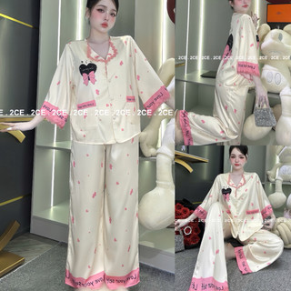 (M227) ĐỒ BỘ 2CE (43-63ky) Ren tiểu thư lụa latin