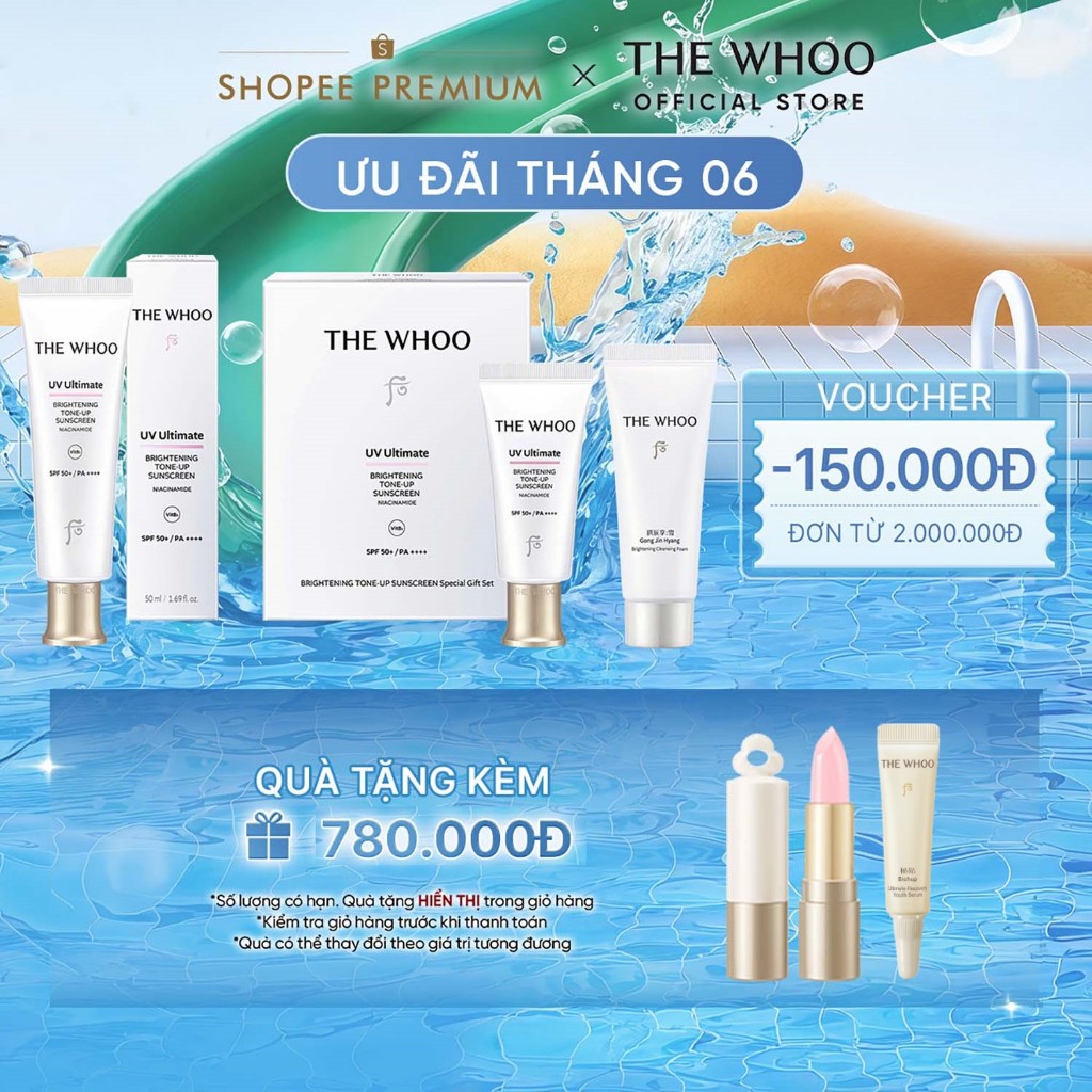 [THE WHOO OFFICIAL] Kem Chống Nắng Nâng Tone Whoo UV Ultimate Brightening Tone Up SPF50+/PA++++