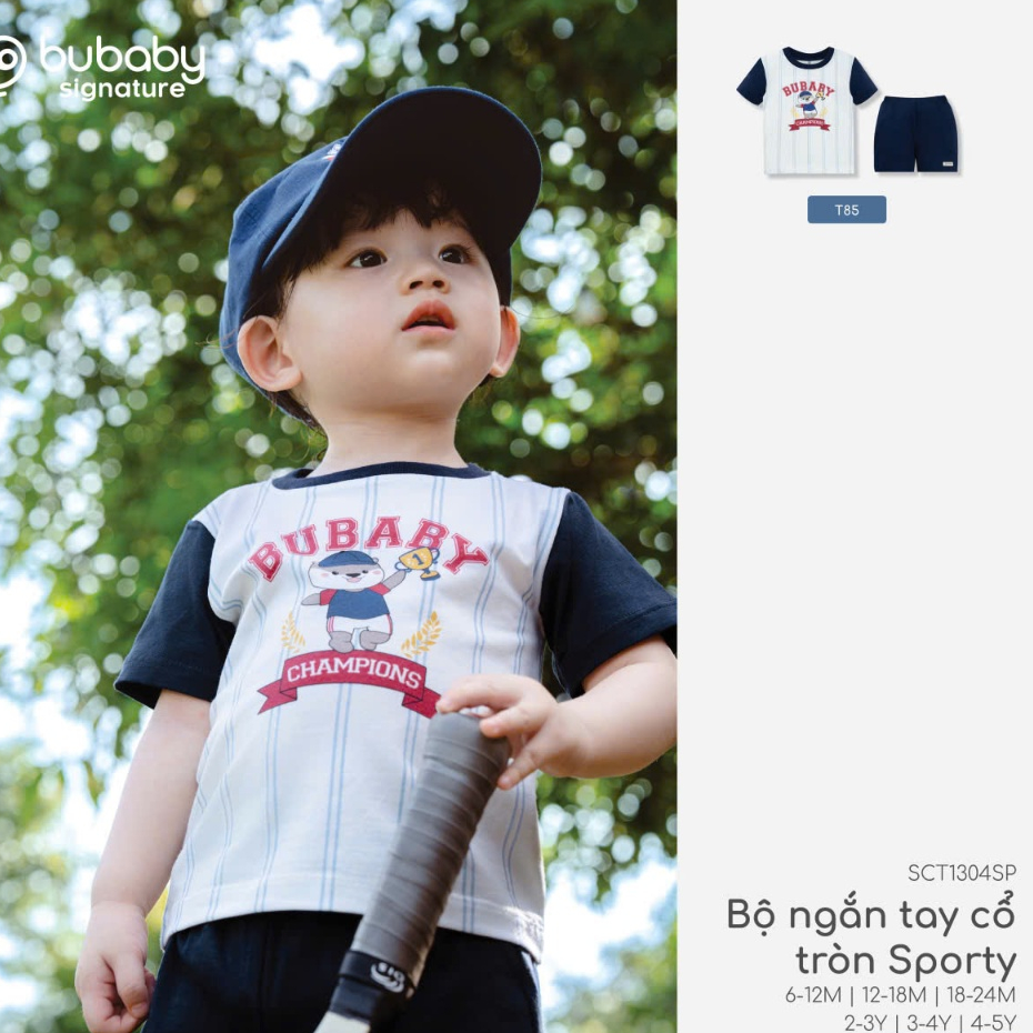 Bộ cộc tay Bu baby cho bé từ 6 months đến 4 years