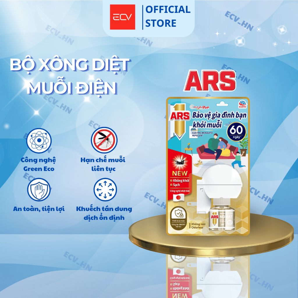 Bộ Dung Dịch Máy Xông Xua Đuổi Muỗi Điện ARS Nomat P60 – Dùng Trong 60 Ngày Liên Tục 8 Giờ