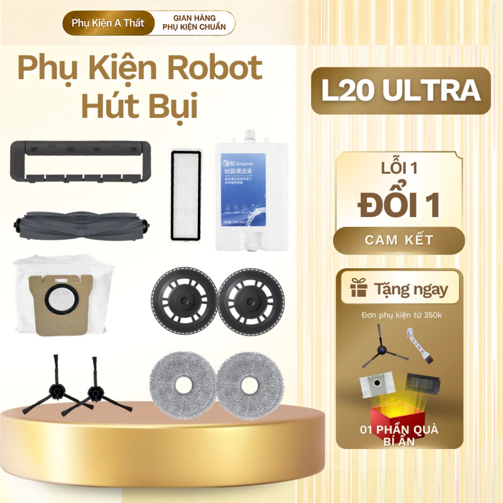 Phụ kiện Thay Thế Tương Thích Robot Hút Bụi Dreame L20 Ultra - Phụ kiện thay thế cho robot  L20 Ultr
