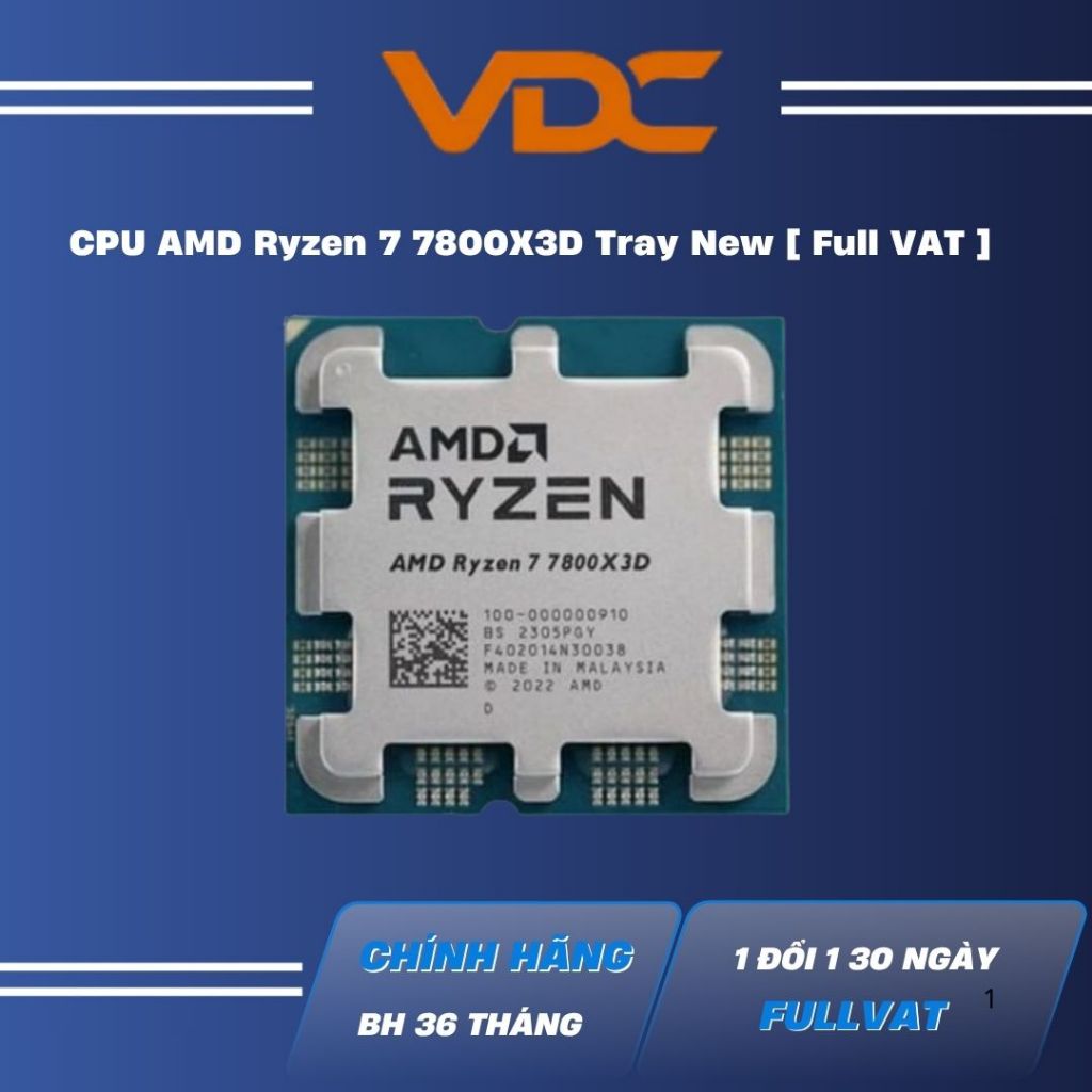 CPU AMD Ryzen 7 7800X3D Tray New [ Full VAT ]