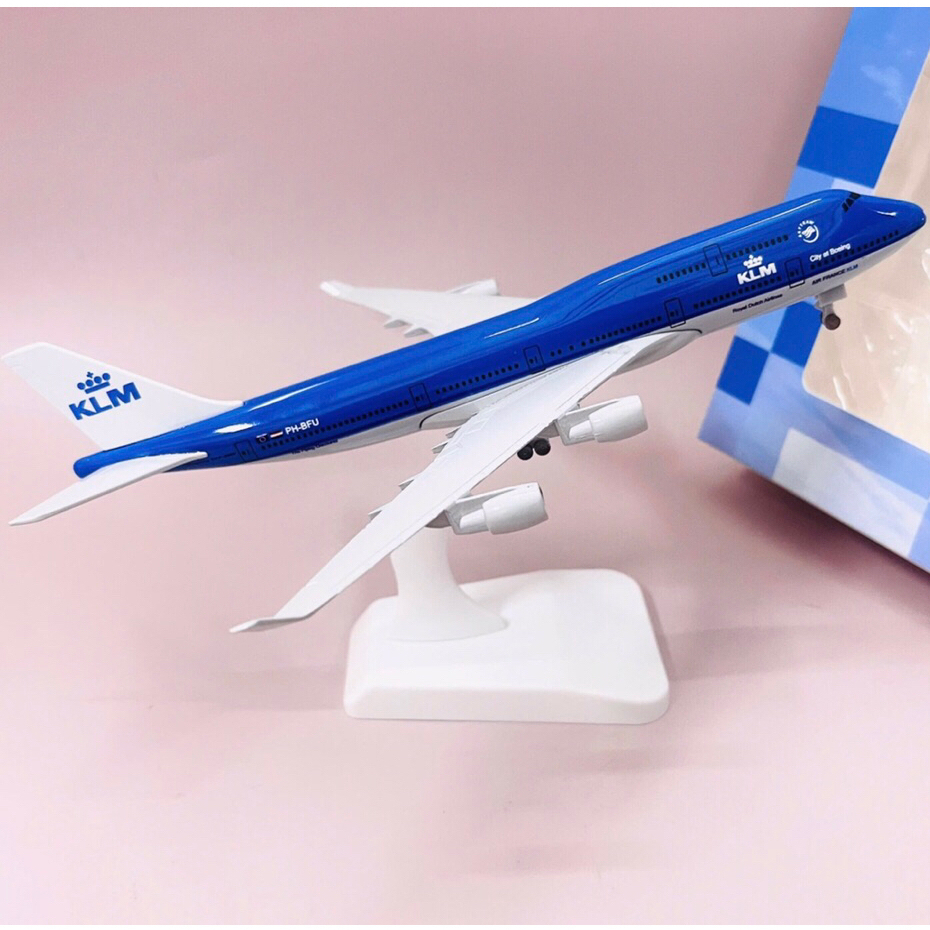 Máy Bay Boeing B474-400 “KLM AIRLINES" Hãng Hàng Không HÀ LAN. Mô Hình Máy Bay Boeing B747 Kim Loại 