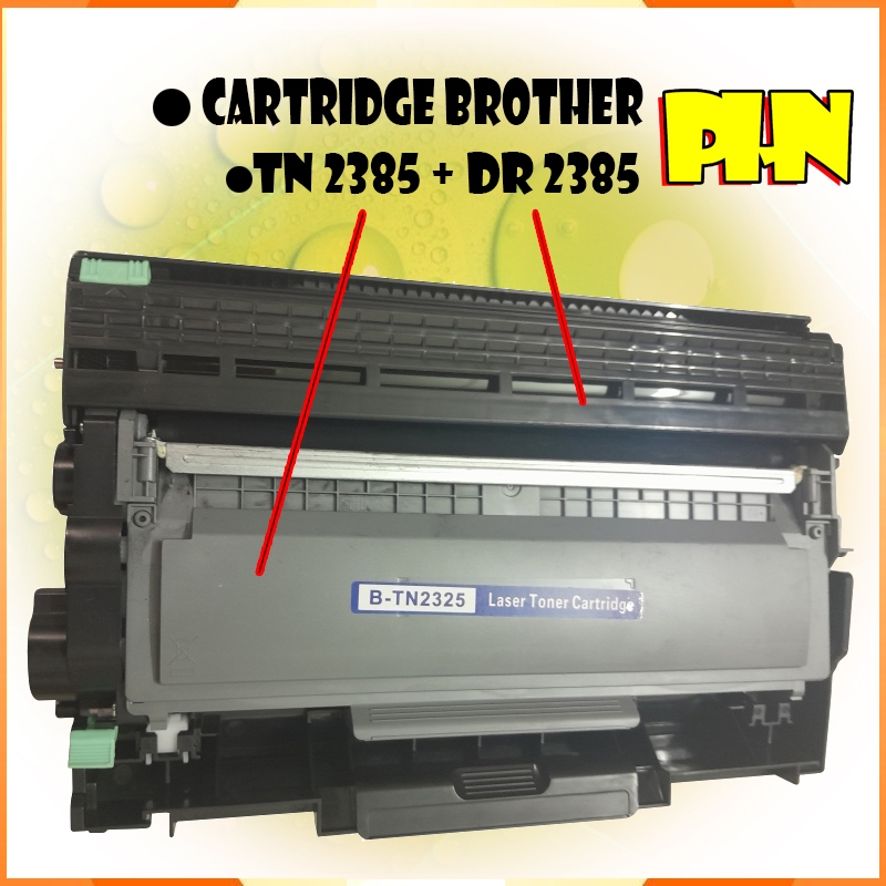 Hộp mực máy in Brother HL L2366DN, L2366DW, L2366D, L2366 mã TN2385/DR2385 có sẵn mực in và trống.