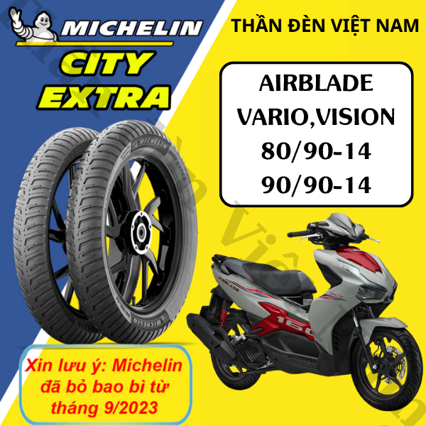 Vỏ lốp xe Michelin City Extra cho tay ga: AB, Vario, Vision...(80/90-14& 90/90-14 - CITY EXTRA)