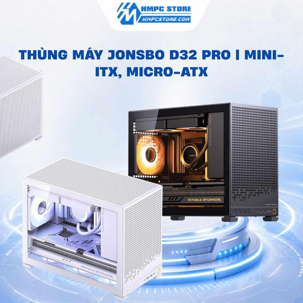 Case - Thùng máy Jonsbo D32 Pro | Mini-ITX, Micro-ATX, bảo hành 12 tháng