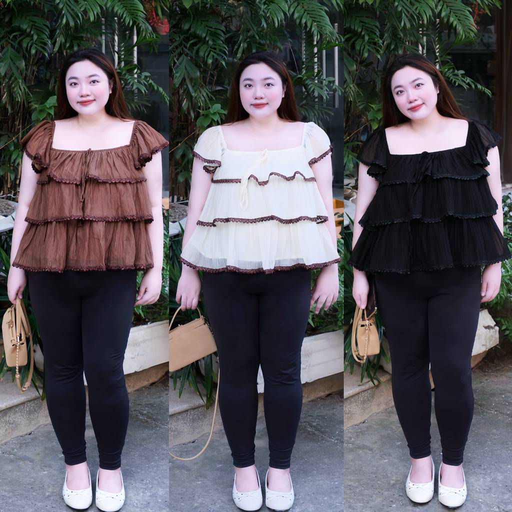 (Múp Bigsize) Áo babydoll tầng tơ bigsize 60-110kg