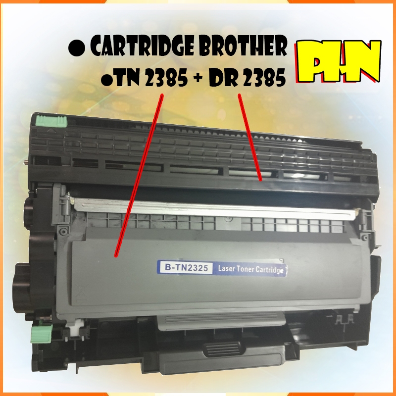 Hộp mực máy in Brother MFC L2700DN, L2700DW, L2700D, L2700 mã TN2385/DR2385 có sẵn mực in và trống.